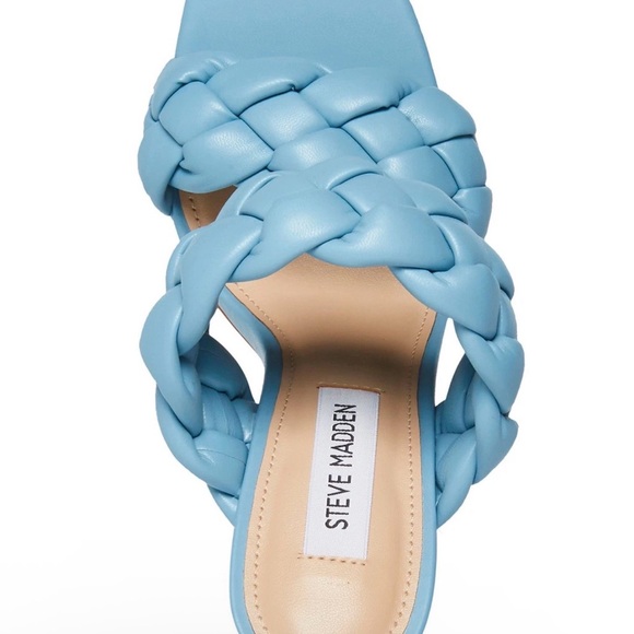 STEVE MADDEN 💙 Womens Light Blue Kenley Stiletto Slip On Heeled Sandal SIZE 10 - Picture 2 of 3